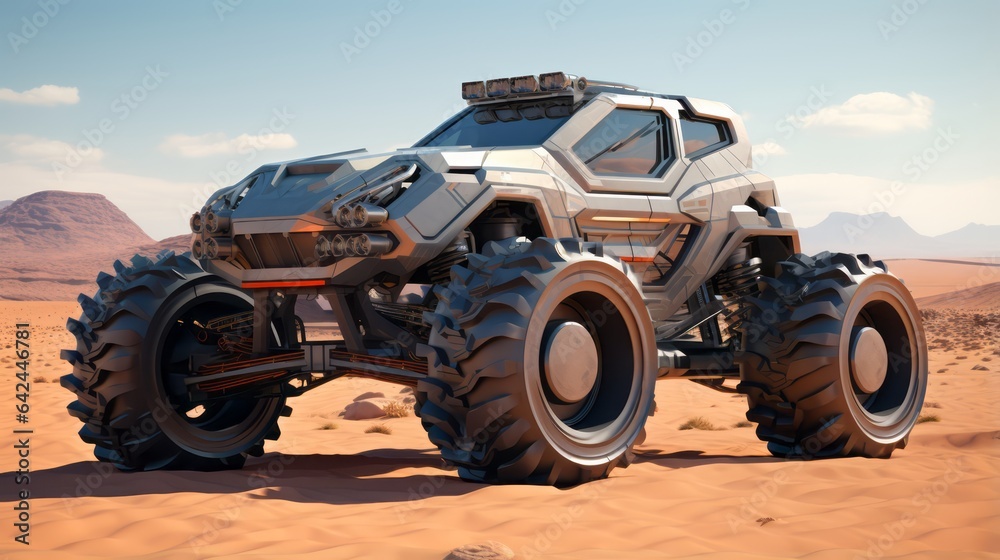 Futuristic Desert Roamer: Luxury Off-Road Triumph Futuristic Desert Roamer: Luxury Off-Road Triumph