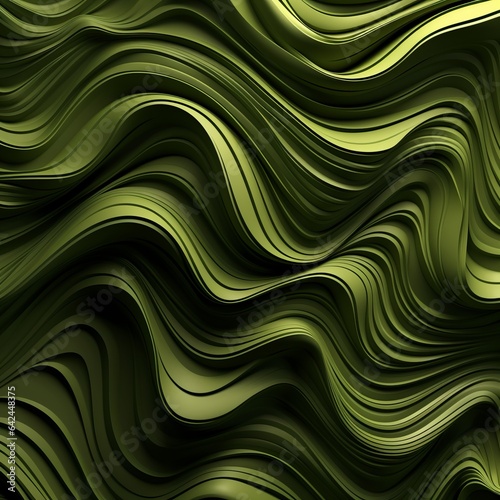 Enigmatic Earth: Exploring the 4D Olive Green Abstract Pattern