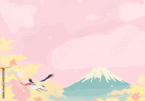 Blossoming Sakura Tree in Spring: A Vector Illustration of Japanese Cherry Blossoms and Birds, Representing the Beauty of Nature and Love © Deejungvillage