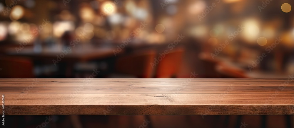 Blurred background with a tabletop restaurant
