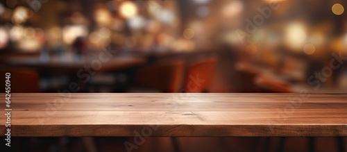 Blurred background with a tabletop restaurant