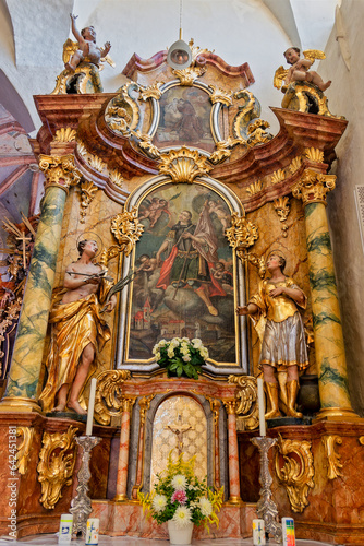 interior of the church, Metnitz, Carinthia, Austria