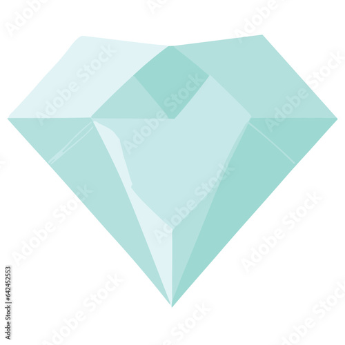 diamond placed on a white background