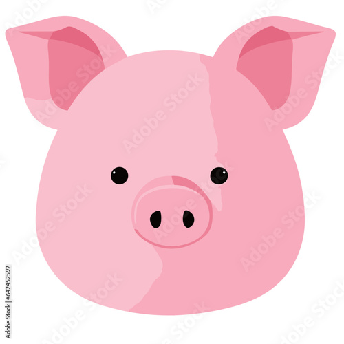 Happy Cartoon Pig Illustration