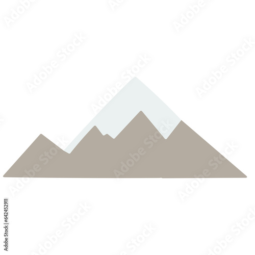 Free Download Mountain Landscape Illustration with Egyptian Pyramid Silhouette Under Sunset Sky - GFXLoad