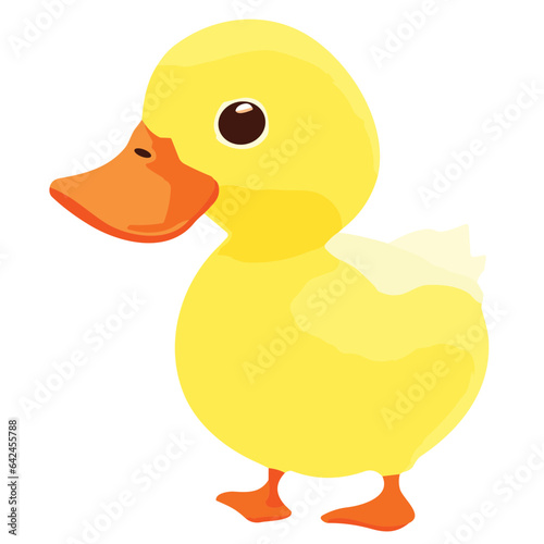 Isolated yellow duck on a clean background