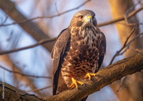 The common buzzard is a medium to large sized raptor