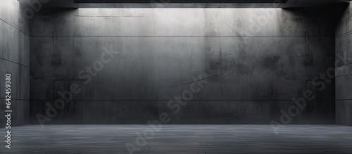 Architectural background illustrating smooth dark empty abstract interior