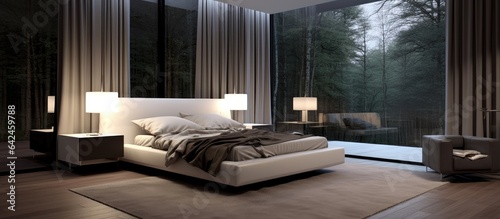 Beautifully designed luxury bedroom in house © HN Works