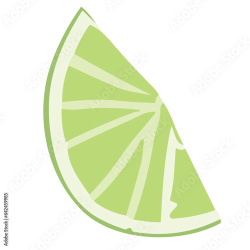 Isolated slice of citrus fruits: orange and lemon, fresh and juicy, on white background