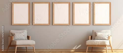 Create minimalist wall poster sets with wood frames Modernize home interiors with lighting display