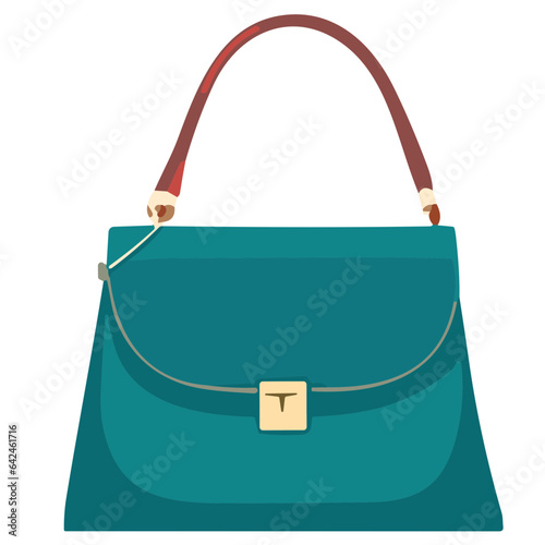 Isolated Bag: Stylish Business Briefcase with Metal Lock and Leather Handle - 3D Vector Illustration