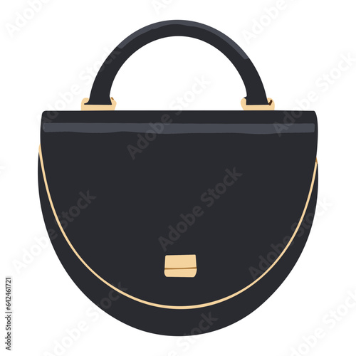 Isolated Bag: Stylish Business Briefcase with Metal Lock and Leather Handle - 3D Vector Illustration