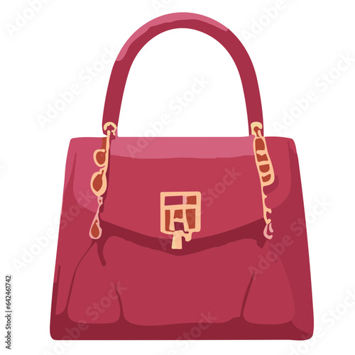 Isolated Bag: Stylish Business Briefcase with Metal Lock and Leather Handle - 3D Vector Illustration
