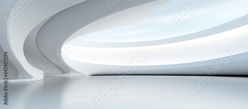 Obraz na płótnie ed illustration of modern white architecture background w salonie