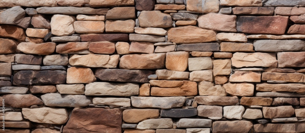 Decorative surfaces resembling stone walls for backdrop