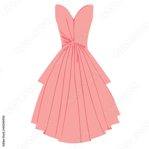 Charming Chic and Cute Dress Vector Illustrations for Fashion Enthusiasts and Design Projects © Deejungvillage