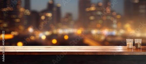 Blurred background with a tabletop restaurant