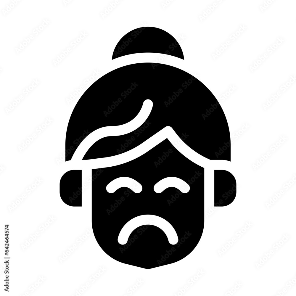 sadness line icon illustration vector graphic sadness line icon illustration vector graphic