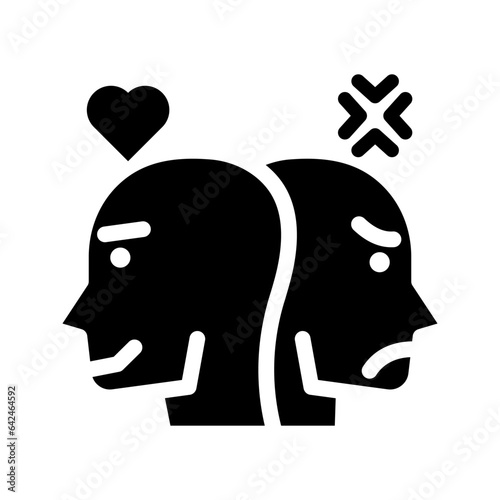 bipolar line icon illustration vector graphic