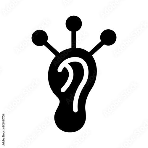 acupuncture line icon illustration vector graphic