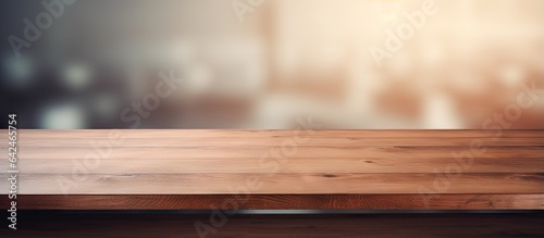 Blurred interior background with tabletop