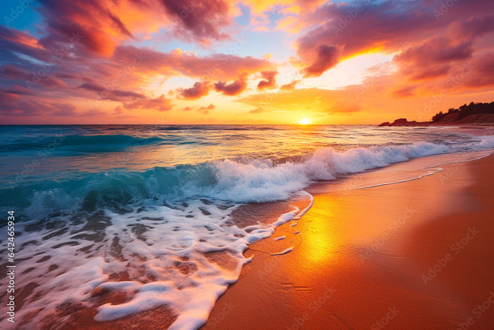 Serendipitous Solitude: Embracing Beach Sunset's Serenity