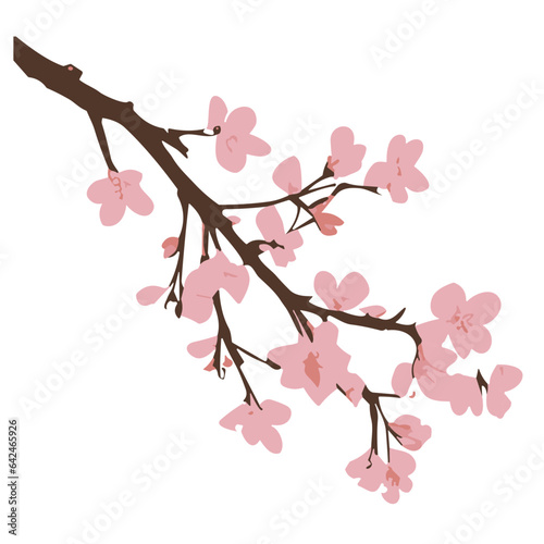 Blossoming Beauty A Sakura Tree Vector Set for Capturing the Elegance of Cherry Blossoms in Spring