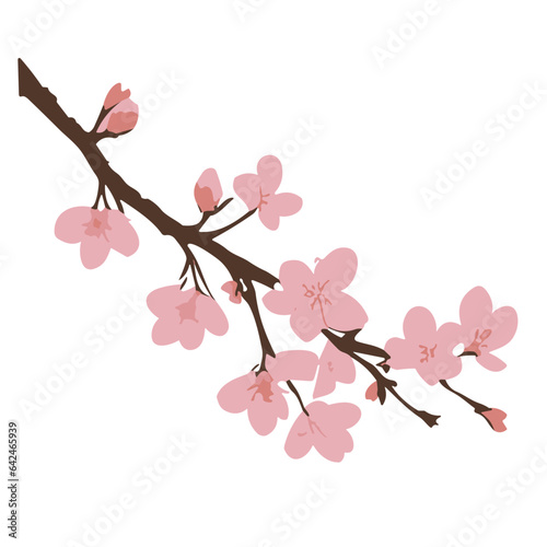 Blossoming Beauty A Sakura Tree Vector Set for Capturing the Elegance of Cherry Blossoms in Spring