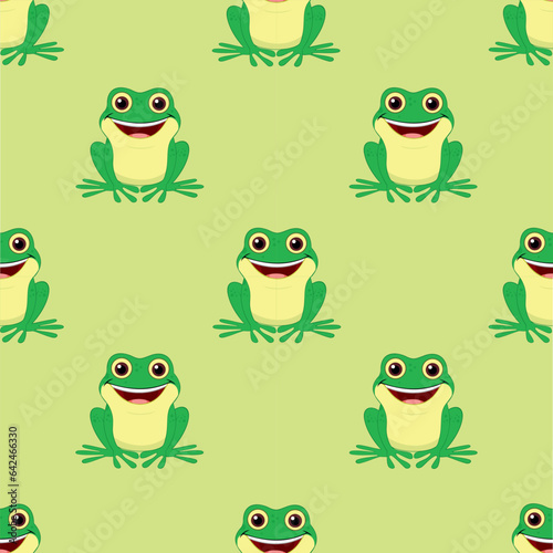 seamless pattern with frogs vector art illustration design