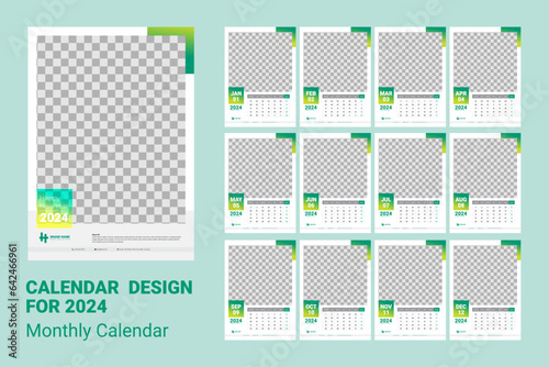 Calendar design templet 2024