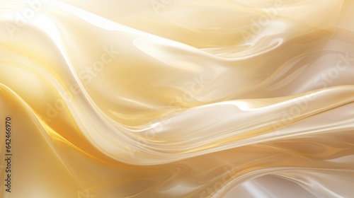 yellow silk fabric textile satin abstract background, ai