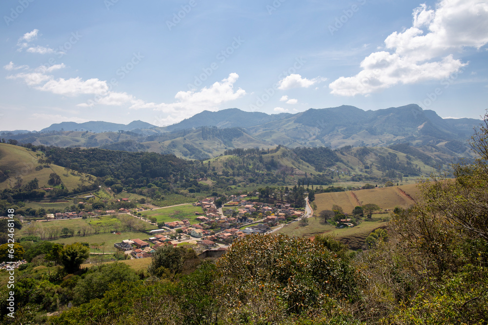 View from the Sao Bento do Sapucai viewpoint, in the countryside of Sao Paulo. In the Serra da Mantiqueira.
