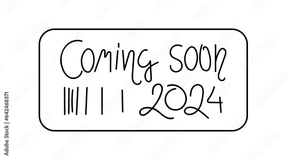 Coming soon 2024. Approaching new year 2024 Symbol. New year loading