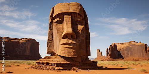 stone face in the mountains