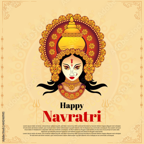 Navratri is a vibrant Hindu festival spanning nine nights, dedicated to the worship of the goddess Durga in her various forms. photo