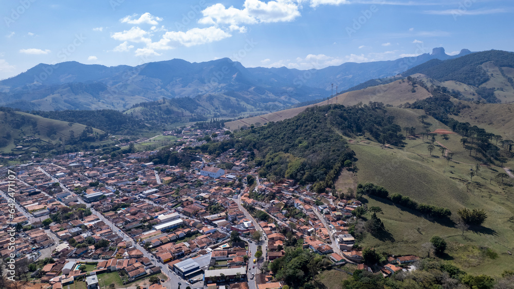 Aerial view of Sao Bento do Sapucai, in the countryside of Sao Paulo. In Serra da Mantiqueira. Aerial view of Sao Bento do Sapucai, in the countryside of Sao Paulo. In Serra da Mantiqueira.