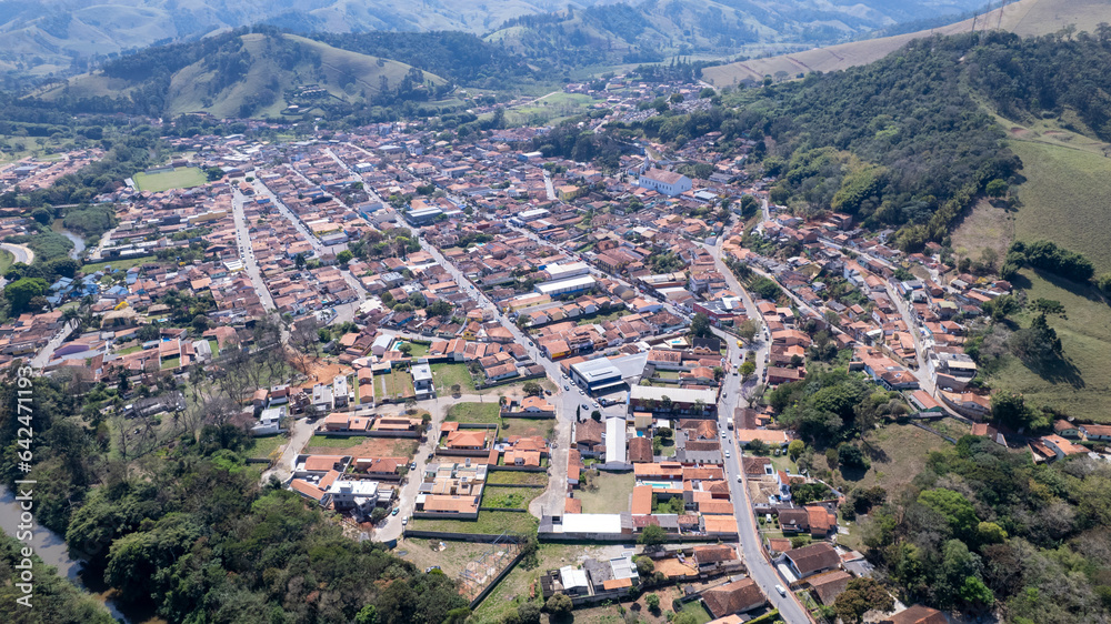 Aerial view of Sao Bento do Sapucai, in the countryside of Sao Paulo. In Serra da Mantiqueira.