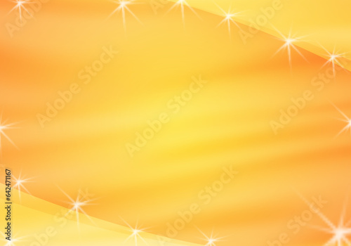 A golden-orange background with twinkling stars.
