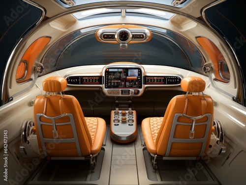 Interior of a car from the future. Generative ai photos. © Blue_Utilities