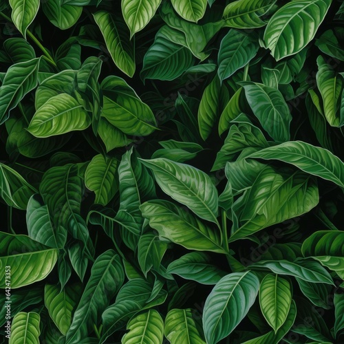 Seamless. Green leaves of plants