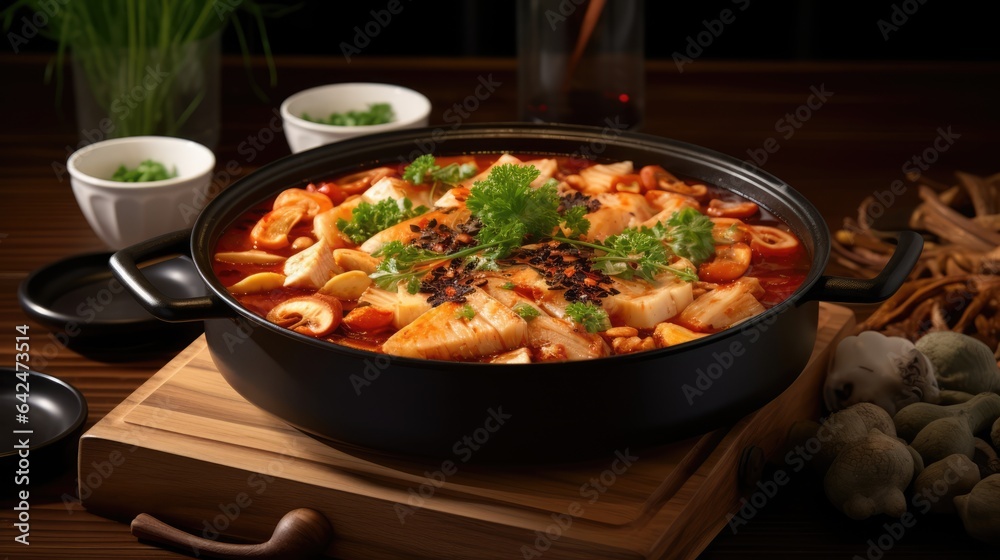 Kimchi jjigae also known as kimchi stew or kimchi soup
