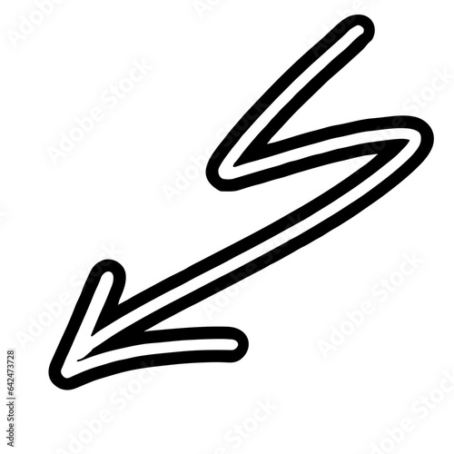illustration of a black and white icon with arrow