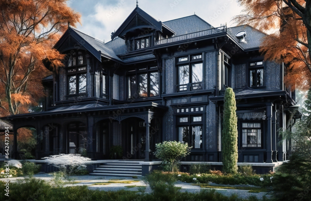 Grandeur in black the stately mansion house