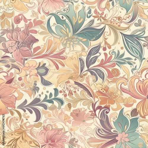 Floral Kaleidoscope: Seamless AI Patterns". Seamless Pattern.