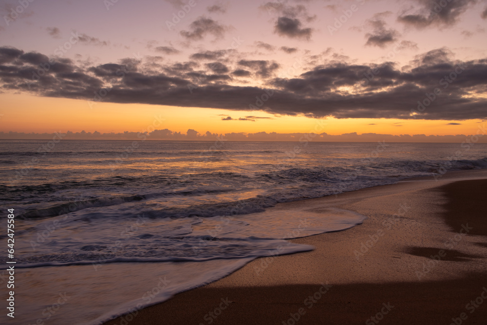 Sunrise on a deserted East coast Florida beach