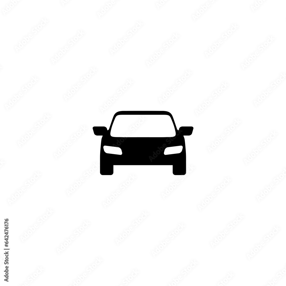 Car simple icon. Isolated simple view front logo illustration Car simple icon. Isolated simple view front logo illustration