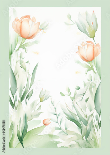 Watercolor Happy Easter Invitation Card Template