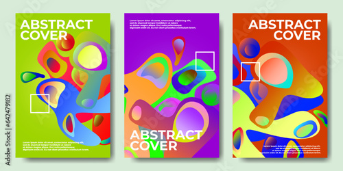 Abstract Art Poster and cover with colorful gradient style
