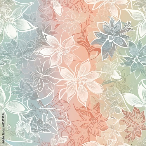 "Endless Blooms: Seamless Colorful Florals". Seamless pattern. ai generated.